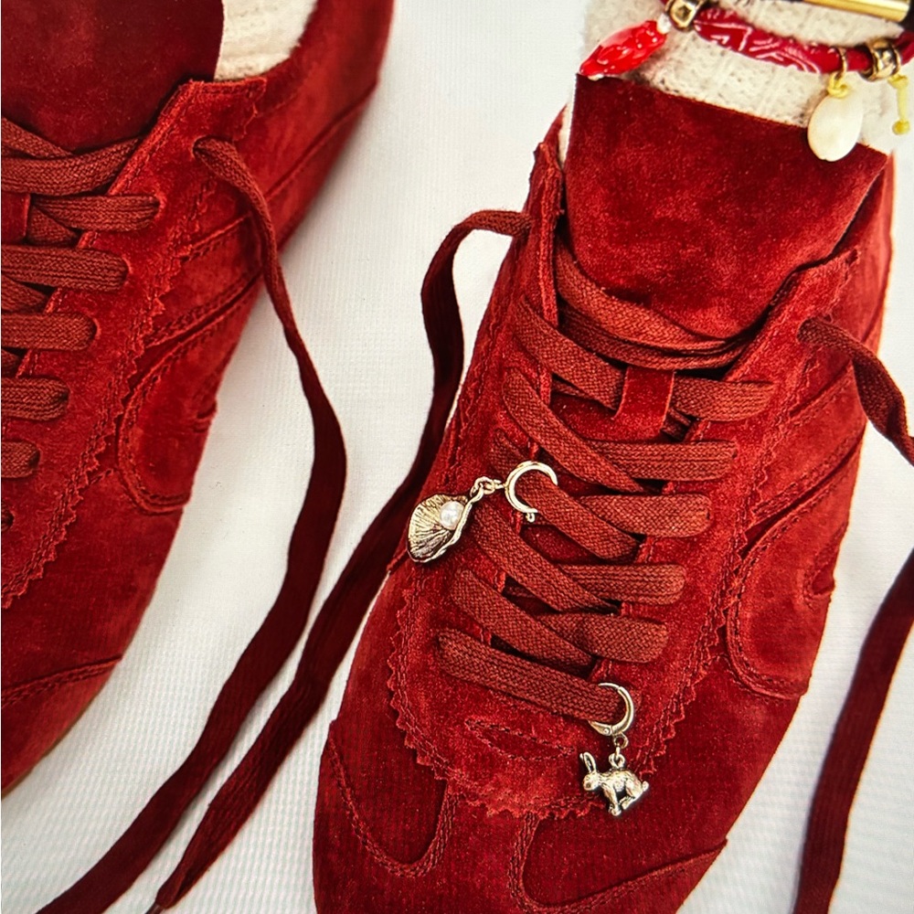 Jeffrey Campbell Aleta Sneakers - Red Suede